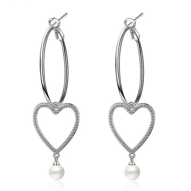 Heart Hoop Earrings