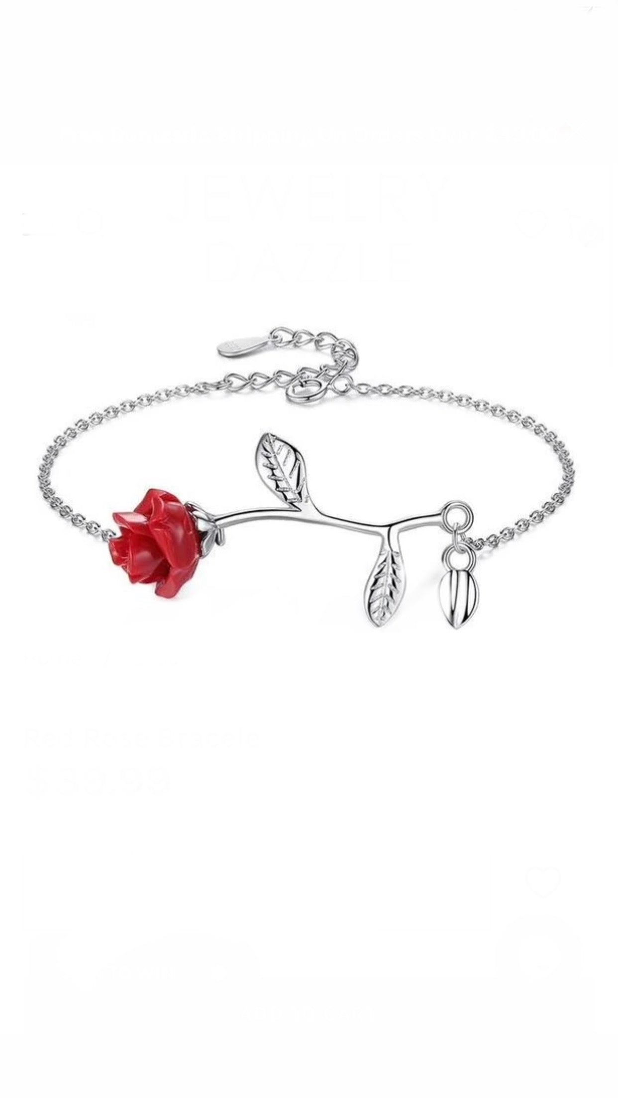 Red Rose Bracelet