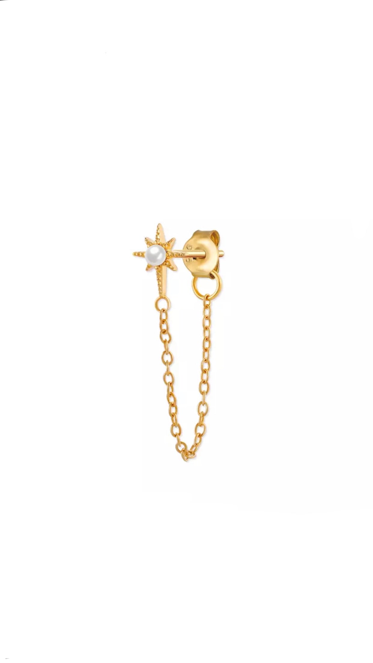 Star Chain Drop Earring