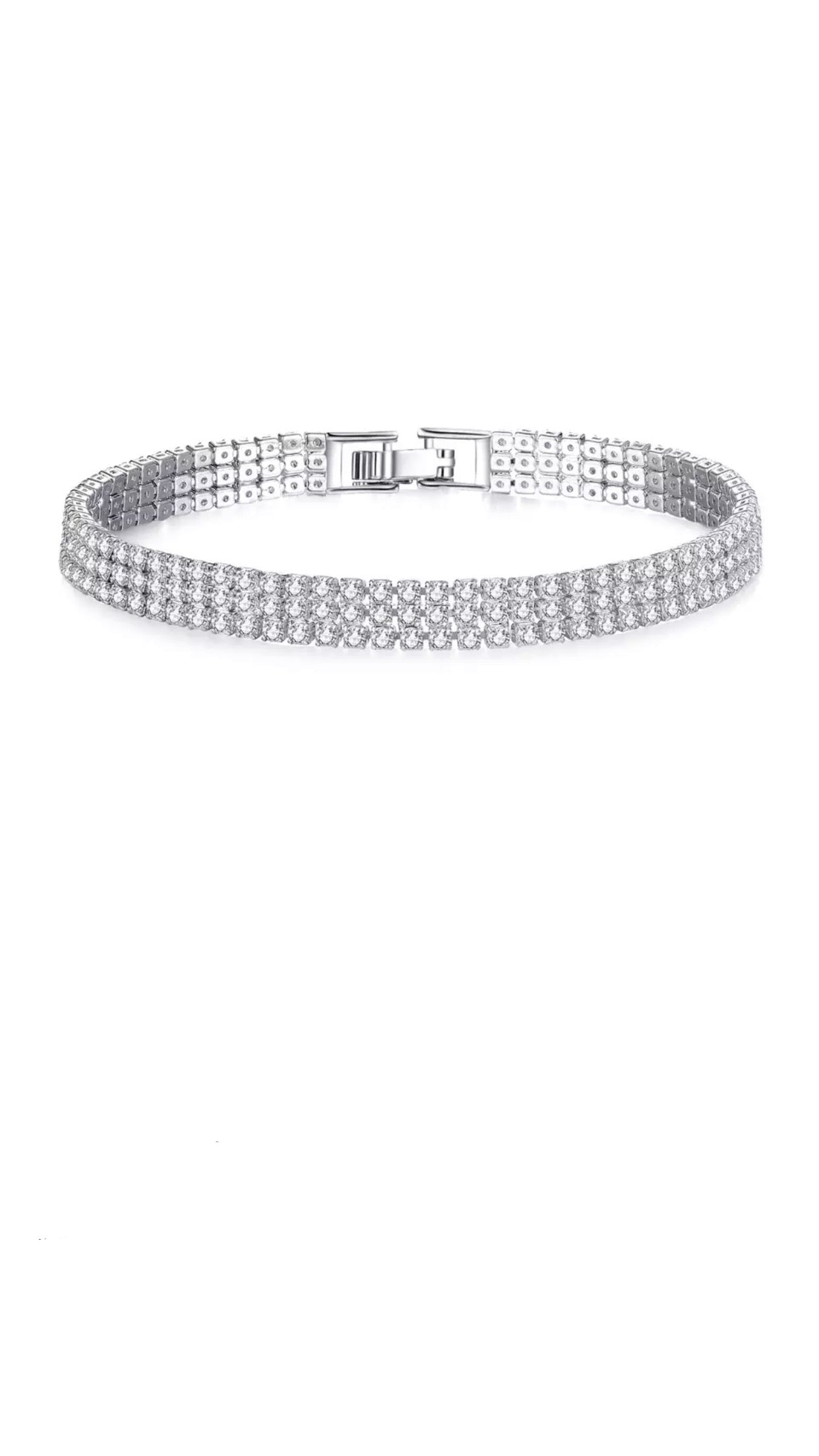 Three Rows Tennis Bracelet
