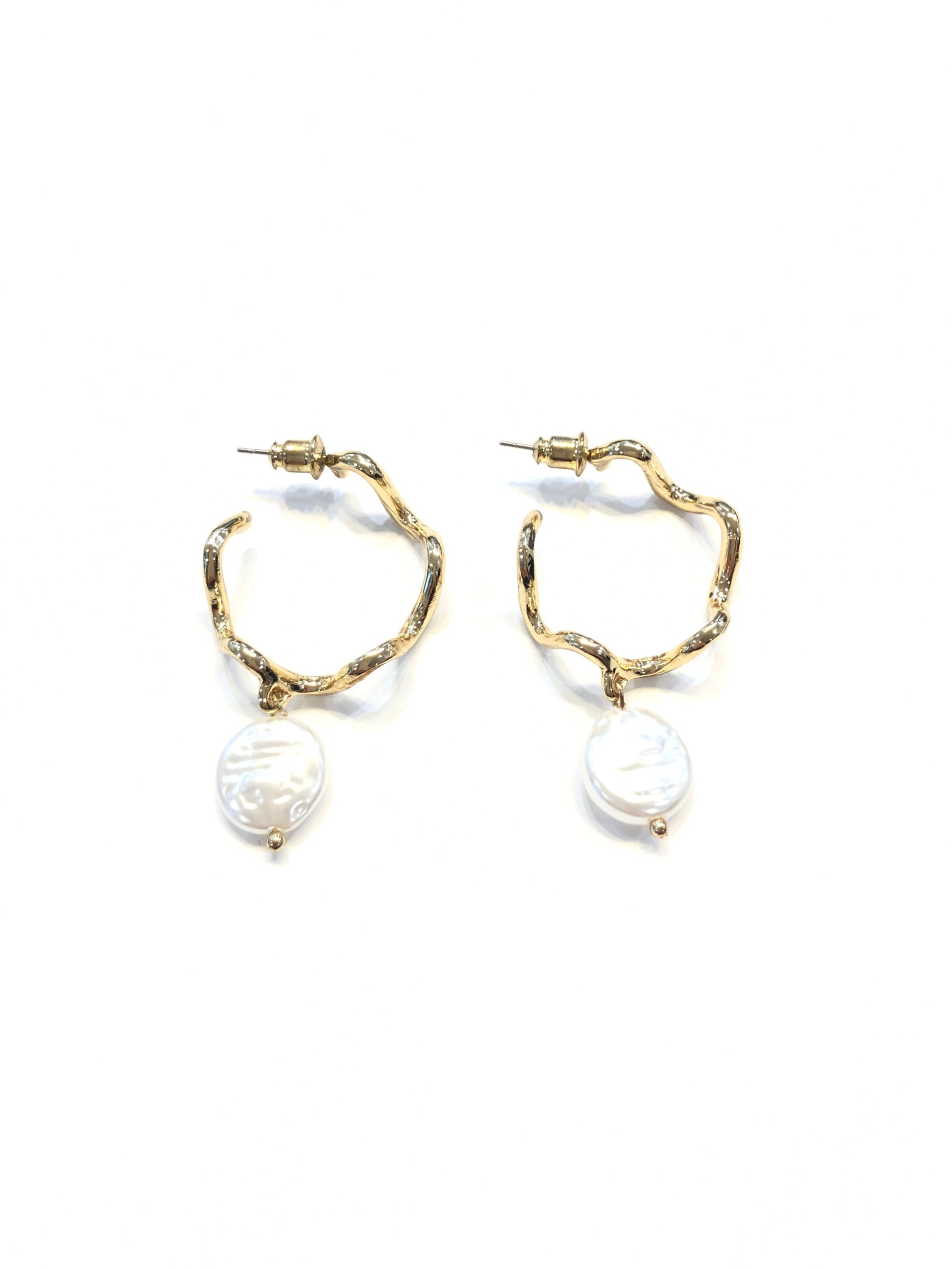 Pearl Hoop Earrings