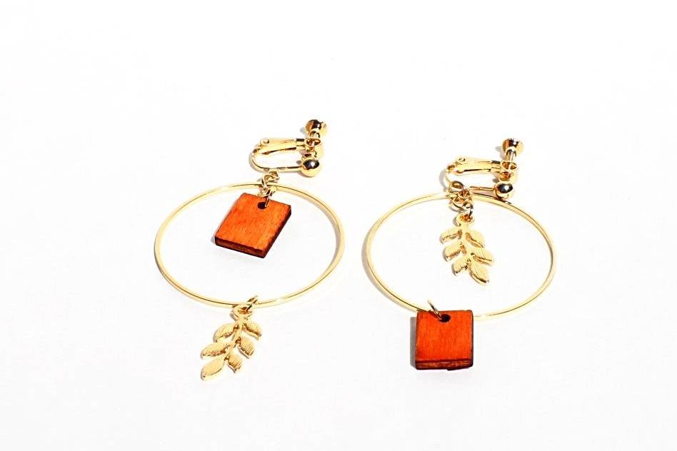 Flower Hoop Earrings