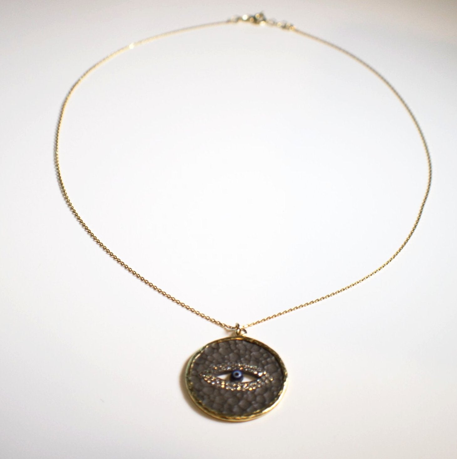 Evil Eye Medallion Necklace