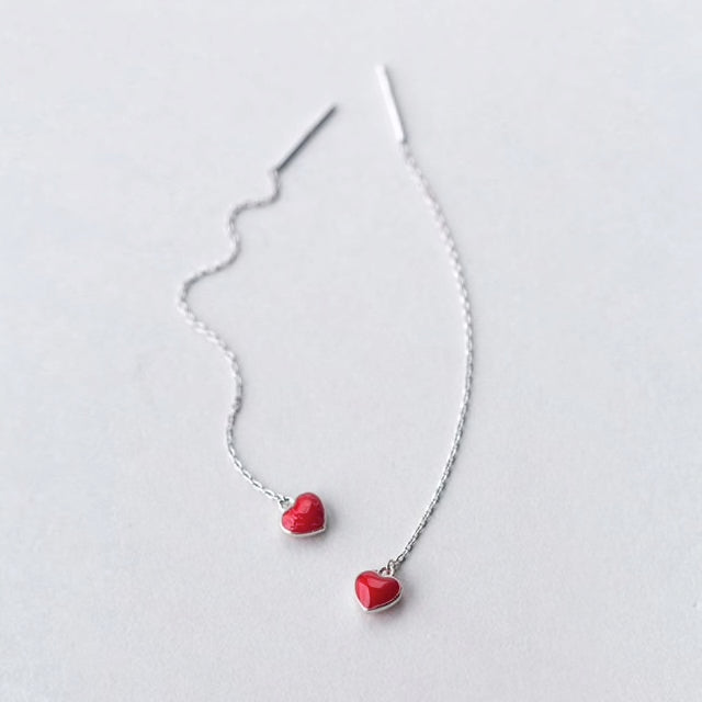 Red Heart Earrings